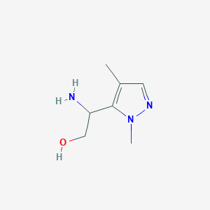 molecular formula C7H13N3O B13593887 2-amino-2-(1,4-dimethyl-1H-pyrazol-5-yl)ethan-1-ol 