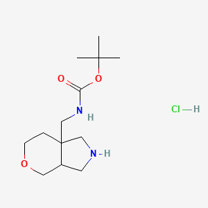 molecular formula C13H25ClN2O3 B13593902 tert-butylN-({octahydropyrano[3,4-c]pyrrol-7a-yl}methyl)carbamatehydrochloride 