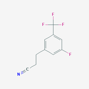 molecular formula C10H7F4N B13593923 3-(3-Fluoro-5-(trifluoromethyl)phenyl)propanenitrile 