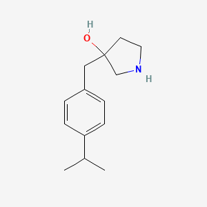 molecular formula C14H21NO B13593924 3-(4-Isopropylbenzyl)pyrrolidin-3-ol 