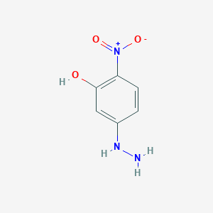 molecular formula C6H7N3O3 B13593947 5-Hydrazinyl-2-nitrophenol 