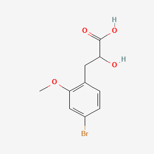 molecular formula C10H11BrO4 B13593965 3-(4-Bromo-2-methoxyphenyl)-2-hydroxypropanoic acid 