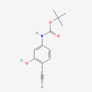 molecular formula C13H15NO3 B13593967 tert-Butyl (4-ethynyl-3-hydroxyphenyl)carbamate 