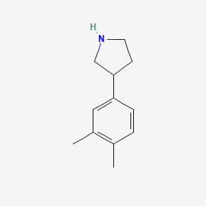 molecular formula C12H17N B13593968 3-(3,4-Dimethylphenyl)pyrrolidine 