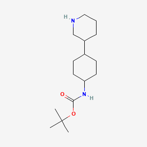 molecular formula C16H30N2O2 B13593974 Tert-butyl (4-(piperidin-3-YL)cyclohexyl)carbamate 