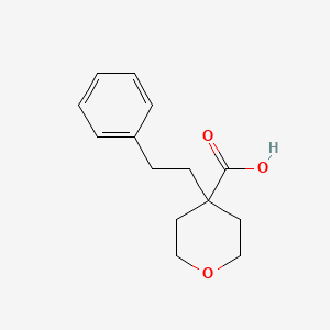 molecular formula C14H18O3 B13593985 4-Phenethyltetrahydro-2h-pyran-4-carboxylic acid 