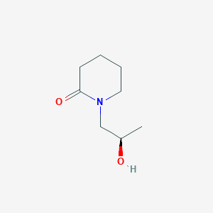 molecular formula C8H15NO2 B13593992 1-[(2R)-2-hydroxypropyl]piperidin-2-one 