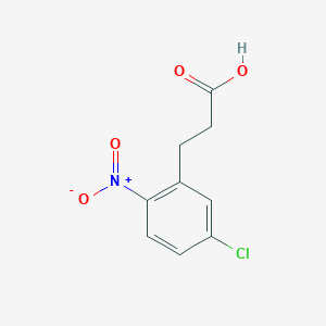molecular formula C9H8ClNO4 B13593996 3-(5-Chloro-2-nitrophenyl)propanoic acid 