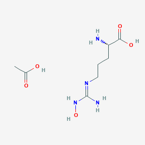 molecular formula C8H18N4O5 B013594 NG-Hydroxy-L-arginine, Monoacetate Salt CAS No. 53598-01-9