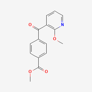 molecular formula C15H13NO4 B1359401 4-(2-甲氧基烟酰基)苯甲酸甲酯 CAS No. 898785-85-8
