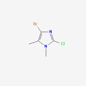 molecular formula C5H6BrClN2 B13594027 4-bromo-2-chloro-1,5-dimethyl-1H-imidazole 