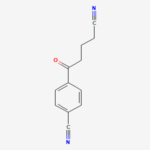 molecular formula C12H10N2O B1359405 5-(4-氰基苯基)-5-氧代戊二腈 CAS No. 898767-48-1