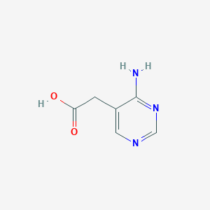 molecular formula C6H7N3O2 B13594052 4-Amino-5-pyrimidineacetic acid 