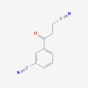 molecular formula C11H8N2O B1359406 4-(3-氰基苯基)-4-氧代丁腈 CAS No. 898767-58-3