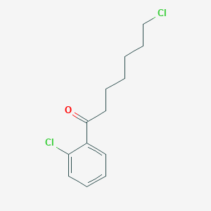 molecular formula C13H16Cl2O B1359407 7-Chloro-1-(2-chlorophenyl)-1-oxoheptane CAS No. 898768-20-2