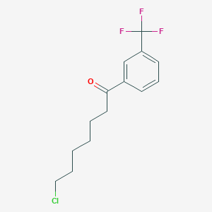 molecular formula C14H16ClF3O B1359408 7-氯-1-氧代-1-(3-三氟甲基苯基)庚烷 CAS No. 898783-60-3