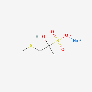 molecular formula C4H9NaO4S2 B13594087 Sodium2-hydroxy-1-(methylsulfanyl)propane-2-sulfonate 