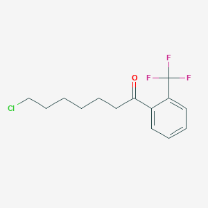 molecular formula C14H16ClF3O B1359409 7-Chloro-1-oxo-1-(2-trifluoromethylphenyl)heptane CAS No. 898783-68-1
