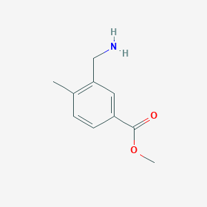 molecular formula C10H13NO2 B13594106 Methyl 3-(aminomethyl)-4-methylbenzoate 