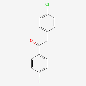 molecular formula C14H10ClIO B1359411 2-(4-Chlorophenyl)-4'-iodoacetophenone CAS No. 898784-08-2