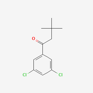 molecular formula C12H14Cl2O B1359414 3',5'-Dichloro-3,3-dimethylbutyrophenone CAS No. 898764-92-6