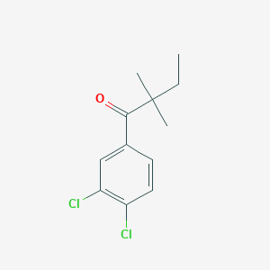 molecular formula C12H14Cl2O B1359415 3',4'-Dichloro-2,2-dimethylbutyrophenone CAS No. 898765-98-5