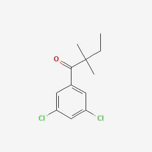 molecular formula C12H14Cl2O B1359416 3',5'-Dichloro-2,2-dimethylbutyrophenone CAS No. 898766-00-2