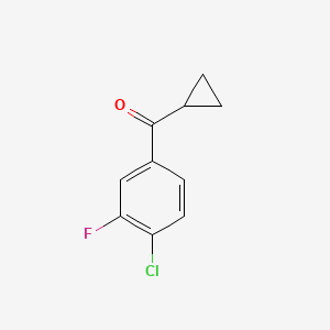 molecular formula C10H8ClFO B1359417 4-氯-3-氟苯基环丙基酮 CAS No. 898790-06-2