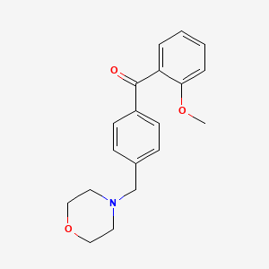 molecular formula C19H21NO3 B1359420 2-Methoxy-4'-morpholinomethyl benzophenone CAS No. 898769-68-1