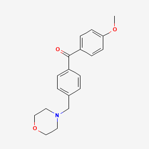 molecular formula C19H21NO3 B1359421 4-Methoxy-4'-morpholinomethyl benzophenone CAS No. 898769-72-7