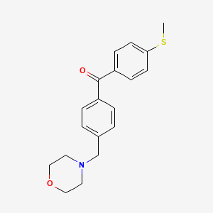 molecular formula C19H21NO2S B1359422 4-Morpholinomethyl-4'-thiomethylbenzophenone CAS No. 898769-88-5