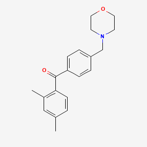 molecular formula C20H23NO2 B1359423 2,4-Dimethyl-4'-morpholinomethyl benzophenone CAS No. 898770-05-3