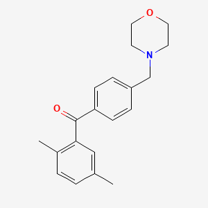 molecular formula C20H23NO2 B1359424 2,5-Dimethyl-4'-morpholinomethyl benzophenone CAS No. 898770-08-6