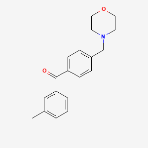 molecular formula C20H23NO2 B1359425 3,4-Dimethyl-4'-morpholinomethyl benzophenone CAS No. 898770-14-4