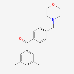molecular formula C20H23NO2 B1359426 3,5-Dimethyl-4'-morpholinomethyl benzophenone CAS No. 898770-17-7