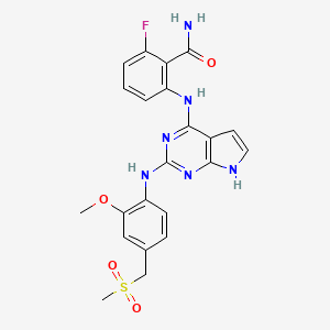 molecular formula C22H21FN6O4S B1359427 Yellow 203 Aluminum Lake CAS No. 68814-04-0