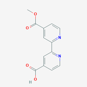 molecular formula C13H10N2O4 B1359429 4'-(Methoxycarbonyl)-[2,2'-bipyridine]-4-carboxylic acid CAS No. 161955-60-8