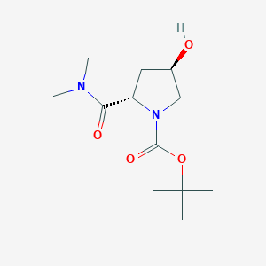 molecular formula C12H22N2O4 B1359432 (2S,4R)-tert-butyl 2-(dimethylcarbamoyl)-4-hydroxypyrrolidine-1-carboxylate CAS No. 127423-55-6