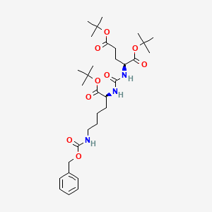 molecular formula C32H51N3O9 B1359436 (9S,13S)-Tri-tert-butyl 3,11-dioxo-1-phenyl-2-oxa-4,10,12-triazapentadecane-9,13,15-tricarboxylate CAS No. 1025796-30-8