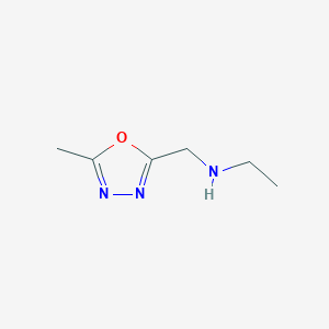 molecular formula C6H11N3O B1359446 N-[(5-methyl-1,3,4-oxadiazol-2-yl)methyl]ethanamine CAS No. 887405-30-3