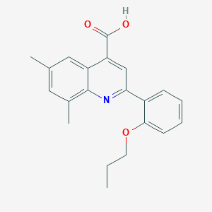 molecular formula C21H21NO3 B1359447 6,8-Dimethyl-2-(2-propoxyphenyl)quinoline-4-carboxylic acid CAS No. 932928-90-0