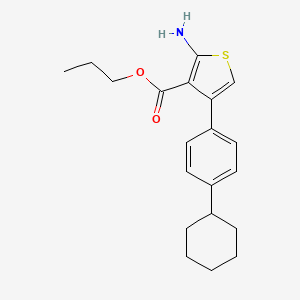 molecular formula C20H25NO2S B1359449 Propyl 2-amino-4-(4-cyclohexylphenyl)thiophene-3-carboxylate CAS No. 904998-87-4