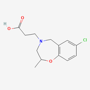 molecular formula C13H16ClNO3 B1359461 3-(7-chloro-2-methyl-2,3-dihydro-1,4-benzoxazepin-4(5H)-yl)propanoic acid CAS No. 1119452-95-7