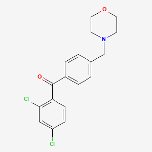 molecular formula C18H17Cl2NO2 B1359462 2,4-二氯-4'-吗啉甲基二苯甲酮 CAS No. 898770-57-5