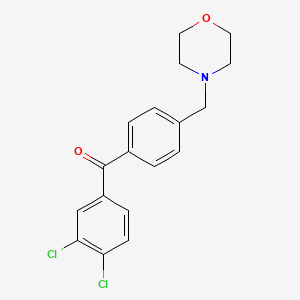 molecular formula C18H17Cl2NO2 B1359463 3,4-二氯-4'-吗啉甲基二苯甲酮 CAS No. 898770-61-1