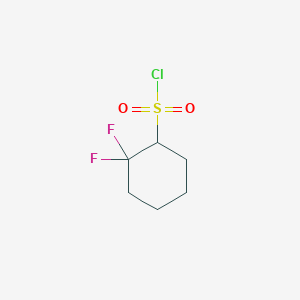 molecular formula C6H9ClF2O2S B13594631 2,2-Difluorocyclohexane-1-sulfonyl chloride 