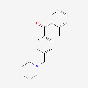 molecular formula C20H23NO B1359464 2-Methyl-4'-piperidinomethyl benzophenone CAS No. 898770-93-9