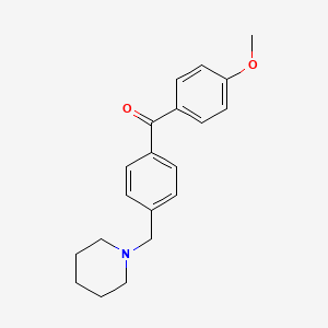 molecular formula C20H23NO2 B1359465 4-Methoxy-4'-piperidinomethyl benzophenone CAS No. 898771-03-4