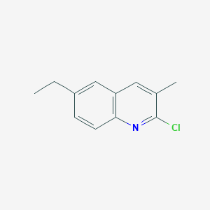 molecular formula C12H12ClN B135948 2-Chloro-6-ethyl-3-methylquinoline CAS No. 132118-29-7