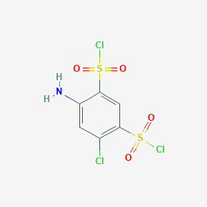 molecular formula C6H4Cl3NO4S2 B135949 4-Amino-6-chlorobenzene-1,3-disulfonyl dichloride CAS No. 671-89-6